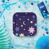 Mond und Sterne. Pappteller (Party)