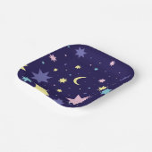 Mond und Sterne. Pappteller (Gewinkelt)