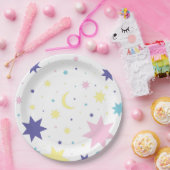 Mond und Sterne. Pappteller (Party)