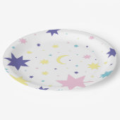 Mond und Sterne. Pappteller (Schrägansicht)