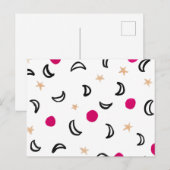 Mond und Sterne Postkarte (Vorne/Hinten)