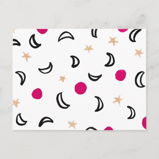Mond und Sterne Postkarte (Vorderseite)