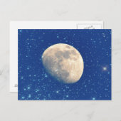 Mond und Sterne Postkarte (Vorne/Hinten)
