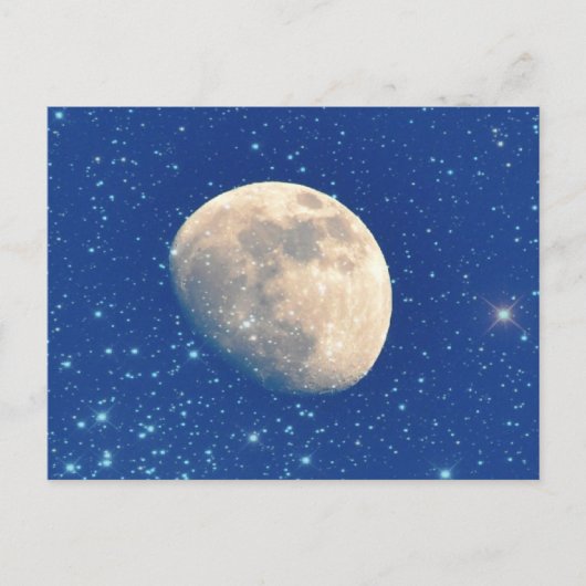 Mond und Sterne Postkarte (Vorderseite)