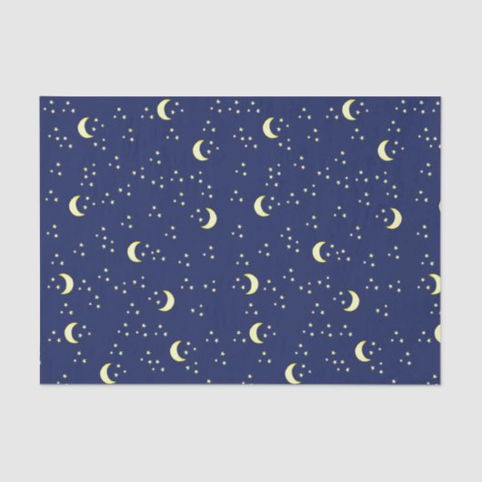Mond und Sterne Seidenpapier (Vorderseite)