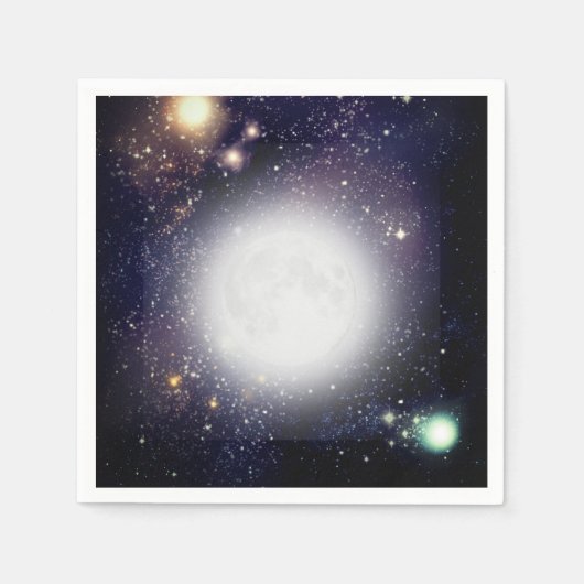 Mond und Sterne Serviette (Vorderseite)