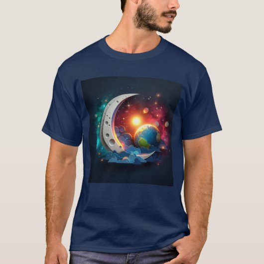 Mond und Sterne T-Shirt (Vorderseite)