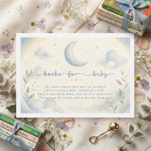 Mond und Sterne Über den Mond Baby Shower Begleitkarte