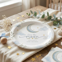 Mond und Sterne Über den Mond Baby Shower