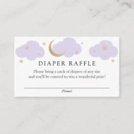 Mond und Sterne Windel-Raffle-Einlegekarte Begleitkarte