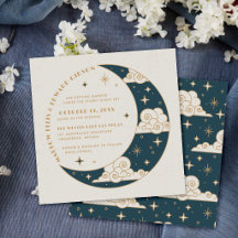 Mond- und Sternenhimmel-Hochzeitseinladung