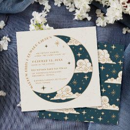 Mond- und Sternenhimmel-Hochzeitseinladung Save The Date