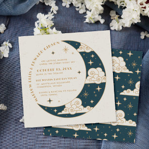 Mond- und Sternenhimmel-Hochzeitseinladung Save The Date