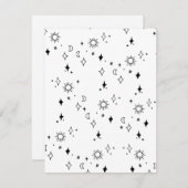 Mond- und Sternenkarte Mitteilungskarte (Vorne/Hinten)