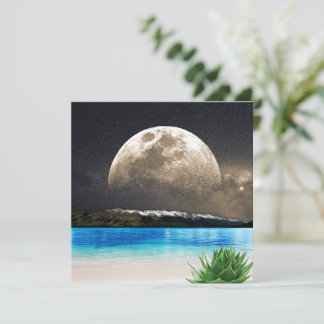 Mond und Strand