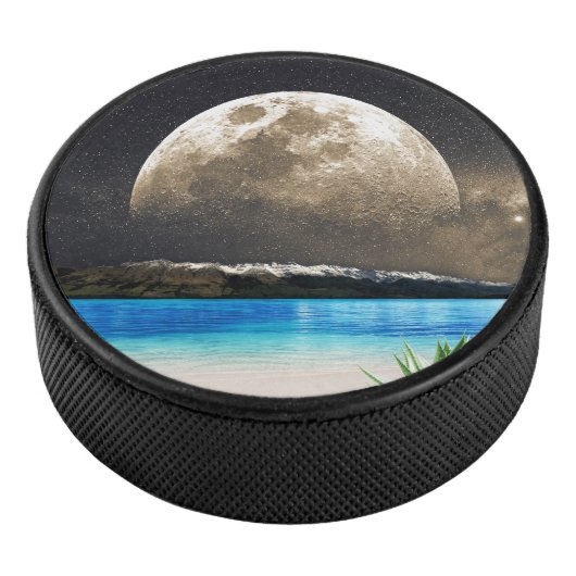 Mond und Strand Eishockey Puck (3/4)