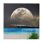 Mond und Strand Fliese (Vorderseite)