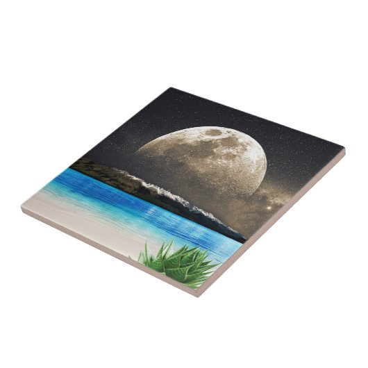 Mond und Strand Fliese (Seite)