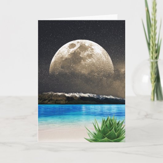 Mond und Strand Karte (Vorderseite)