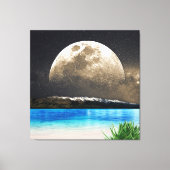 Mond und Strand Leinwanddruck (Vorderseite)