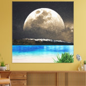 Mond und Strand Leinwanddruck (Insitu (Wohnzimmer))