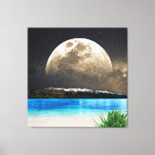 Mond und Strand Leinwanddruck (Vorderseite)