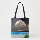 Mond und Strand Tasche (Vorderseite)