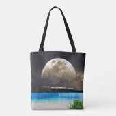 Mond und Strand Tasche (Rückseite)