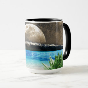 Mond und Strand Tasse