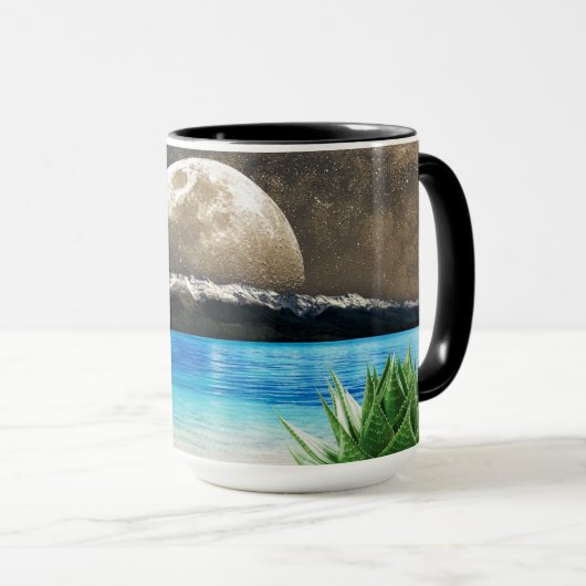 Mond und Strand Tasse (VorderseiteRechts)