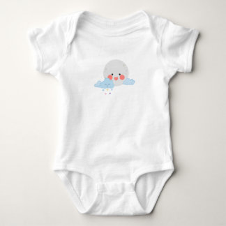 Mond und Wolke süßes Design Baby Strampler