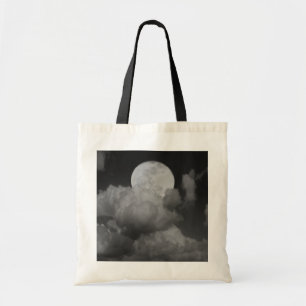 Mond und Wolken über Kansas Tragetasche