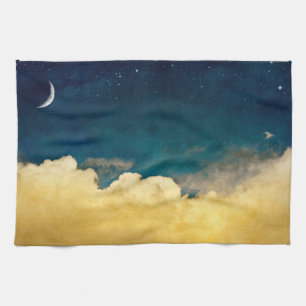 Mond und Wolkenlandschaft Küchentuch