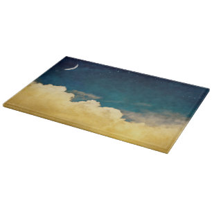 Mond und Wolkenlandschaft Schneidebrett