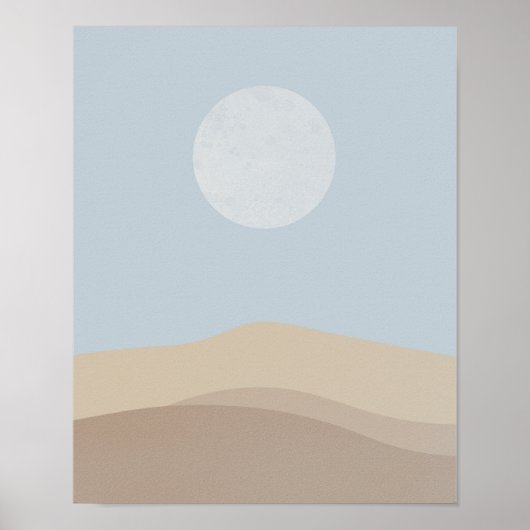 Mond und Wüste Poster (Vorne)
