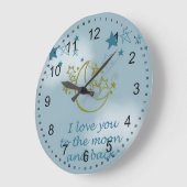 Mond und zurück große wanduhr (Winkel)