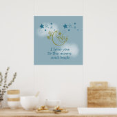 Mond und zurück poster (Küche)