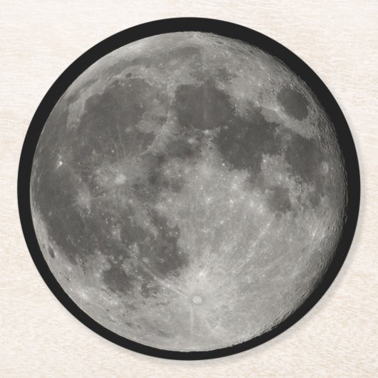 Mond-Untersetzer Runder Pappuntersetzer (Vorderseite)