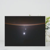 Mond, Venus, Jupiter & Earth (ISS) (NASA) (Space) Karte (Stehend Vorderseite)