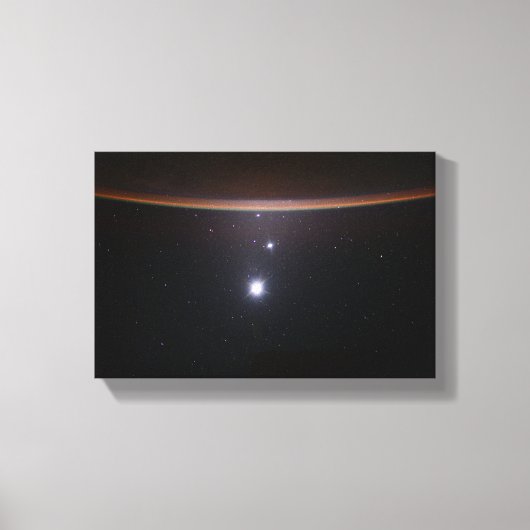 Mond, Venus, Jupiter & Earth (ISS) (NASA) (Space) Leinwanddruck (Vorderseite)