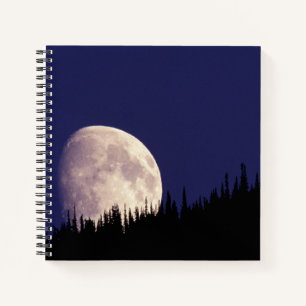 Mond & Wald   Glacier-Nationalpark Montana Notizblock