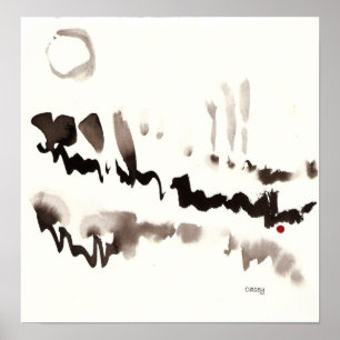 Mond-Waldkunst-Druck Poster