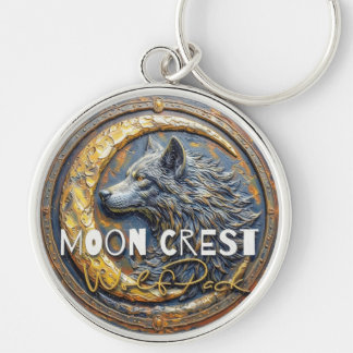 Mond-Wappen-Tasche Premium-Schlüsselanhänger Schlüsselanhänger