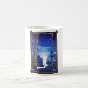 Mond Wasserfall Kaffeetasse