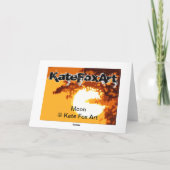 Mond-Weihnachten Feiertagskarte (Rückseite)