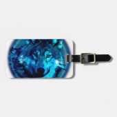 Mond-Wolf Gepäckanhänger (Vorderseite horizontal)