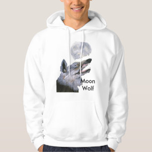 Mond-Wolf-helfende Obdachloser Hoodie
