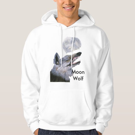 Mond-Wolf-helfende Obdachloser Hoodie (Vorderseite)