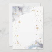 Mond Wolken Sterne Baby Shower Einladung (Rückseite)