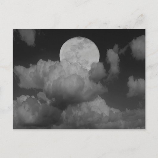 Mond & Wolken über Kansas Postkarte (Vorderseite)
